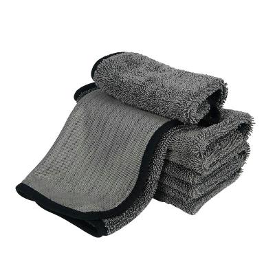 China Car Care Super Absorbent Thick Cleaning Cloth QUICK DRY Single Side Twisted Car Wash Drying Loop Towel Twist Towel for sale