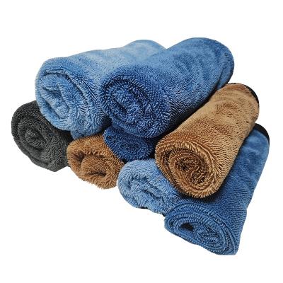 China Car Care Super Absorbent Thick Cleaning Cloth QUICK DRY Single Side Twisted Car Wash Drying Loop Towel Twist Towel for sale