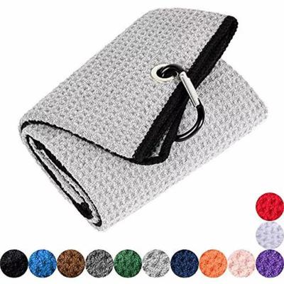 China QUICK DRY Running Wholesale Fine Cotton Double Face Towels Microfiber Microfiber Golf Waffle Towel Cleaning Use For Golf for sale