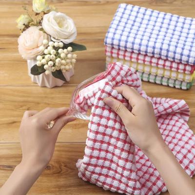 China Wholesale Kid Safe Quck-dry Towel Waffle Weave Dish Towel Cotton Waffle Tea Towels Kitchen Waffle Towel With Sublimation Masks Printing for sale