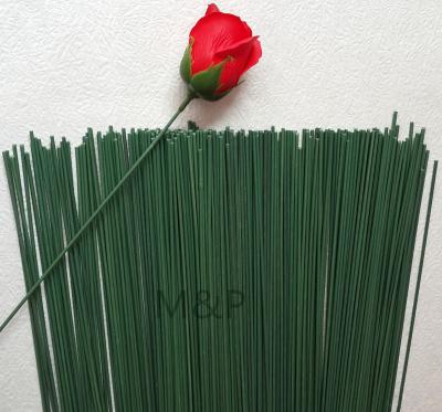 China Green simulation flower stem length 40 cm diameter of 2.2 mm can be dried flowers plastic sponge paper flowers rod for sale