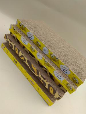 China coloured corrugated paper, cat toy,cat scratcher, cat scratching board for sale