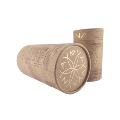 China Custom Round Kraft Paper Cylinder Packaging Bottle Essential Oil Box Materials Recycled Paper Tube Boxes for sale