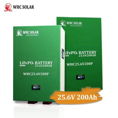 China Long cycle life WHC 25.6V 48v 200ah lithium solar battery powerwall inverter storage high quality rechargeable lithium ion batteries for sale