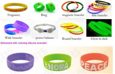 China custom silicone/soft pvc/rubber  silicone bracelet for promotional usage for sale