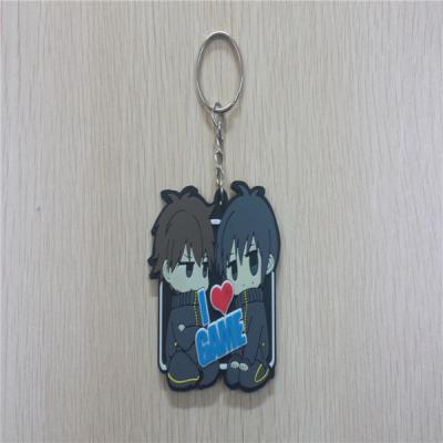 China custom logo soft pvc /silicone/rubber key chain with lovely hug  for decoration/promotion for sale