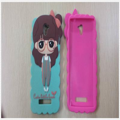 China custom soft PVC/silicone/rubber mobile phone cases with cute design for decoration for sale