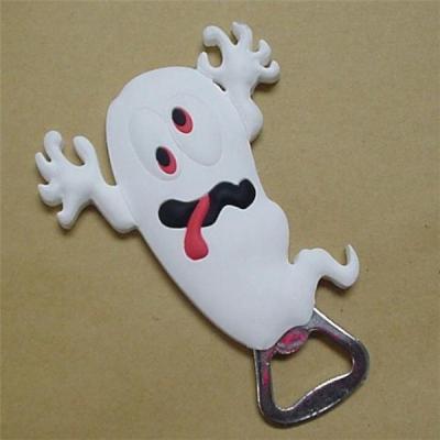 China custom  white lovely frog shape metal bottle opener with PVC coats for sale