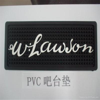 China custom logo /words silicone /soft pcv bar mat /coaster for sale