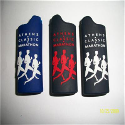 China decorative custom design cigarette silicone lighter cover with square shape for sale