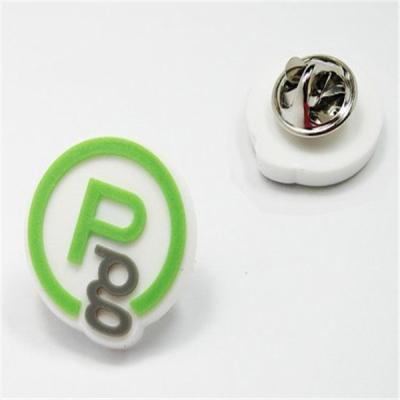 China special silicone/rubber/ plastic brooches with customized logo shape for sale