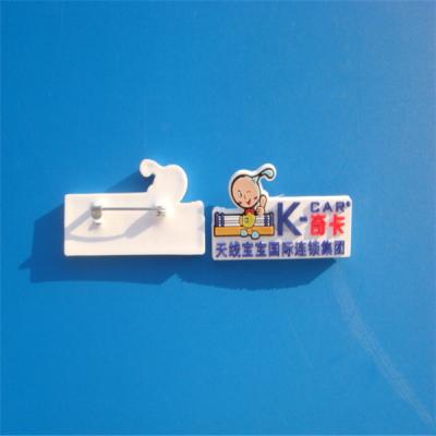 China special silicone/rubber/ plastic brooches with customized logo shapes for sale for sale