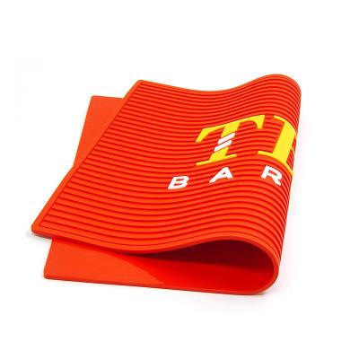 China Customized design Salon Hairdresser Tools Antiskid Pad Barber Work Station Mat PVC Soft Nonslip Mat for sale