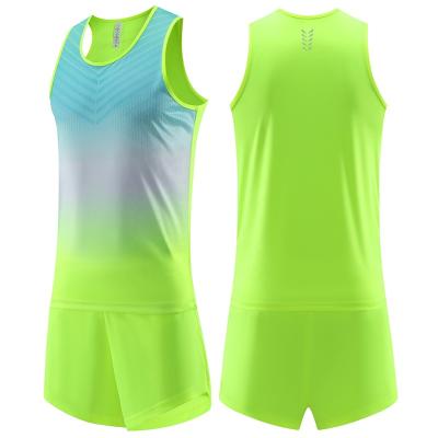 China Comfortable breathable quick-drying athletics suit set, breathable quick-drying running vest, marathon tank top for sale