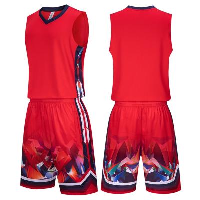 China Antibacterial basketball uniform design can be customized LOGO basketball uniform set for sale