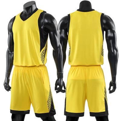 China 2023 set basketball uniform design basketball uniform antibacterial basketball training basketball uniform for sale