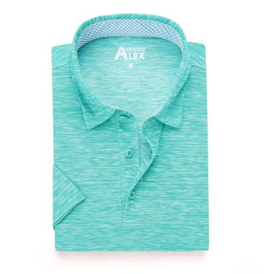 China 2022 high quality ceramic solid golf shirt Anti-wrinkle silk cotton custom logo polo shirt for men for sale