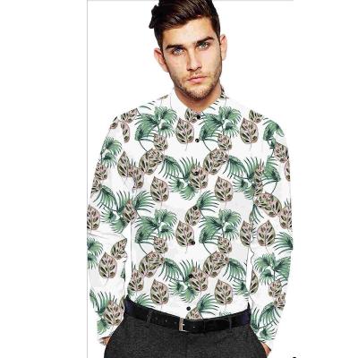 China Europe Style Mens Floral Anti-Pilling Shirt Hawaii Button Long Sleeve Shirt for sale