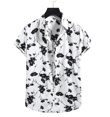 China Anti-pilling OEM/ODM fashion casual high quality luxury men's short sleeve shirts printed shirt rayon viscous floral hawaiian shirt for sale