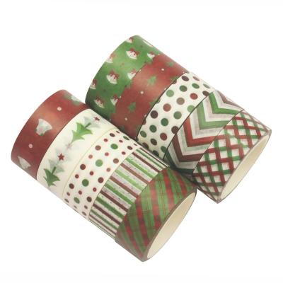 China 12 Rolls ANTISTATIC Christmas Washi Tape Decorative Adhesive Sticker For Decorating Gift for sale