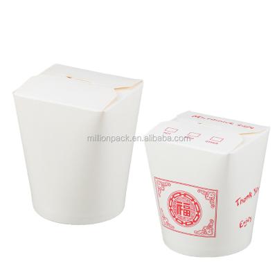 China 32oz Biodegradable Stocked Eco Friendly Disposable Wrapping Paper Take Around Paper Food Container for sale