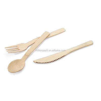 China 16cm Disposable Manufacturer Customer Print Disposable Wooden Cutlery for sale