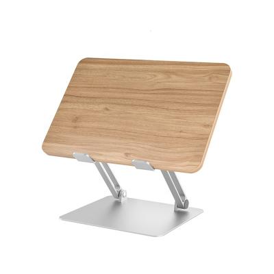 China (Size)Adjustable High Quality Aluminum and Wooden Aluminum Laptop Stand Computer Laptop Stand for IPod for sale