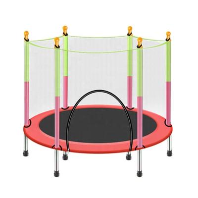 China With Protective Net Home Use Double Pad Folding Trampolines With Safety Fencing for sale