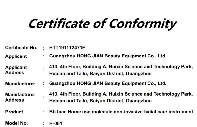 CE - Foshan Jiuyi Health Technology Co., Ltd.