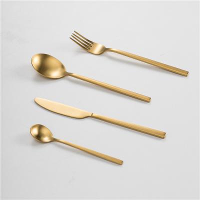 China Sustainable Modern Design Stainless Steel Luxury Restaurant Cuttlery Set Gold Flatware Cutlery For Wedding for sale