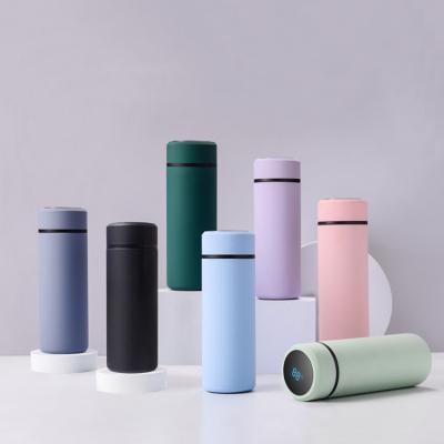 China Thermo Viable Business Matte Thermos Vacuum Flasks Stainless Steel Colored Led Vacuum Flask With Temperature Display for sale