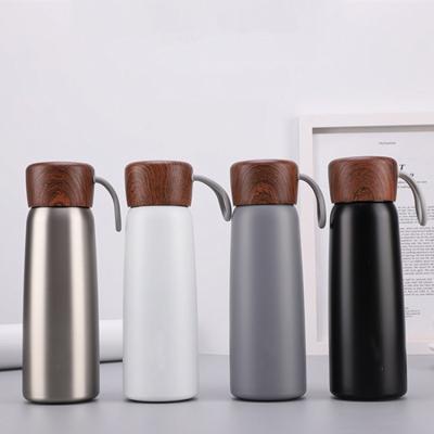 China Travel Viable Wholesale Outdoor Custom Logo Vacuum Flask 500ml Customized Vacuum Flask With Bamboo Lid for sale