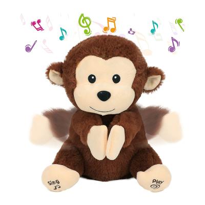 China Children Cozy Funny Gift Electric Monkey Stuffed Plush Toy Animal With Music for sale