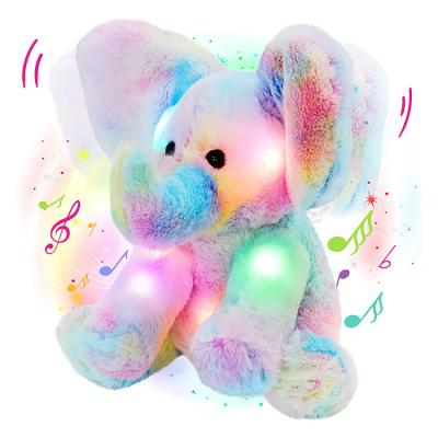 China Comfortable Baby Cute Animal Musical Toy Soft Plush Elephant Electric Stuffed Toys for sale