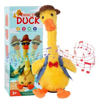 China Electric Yellow Dancing Duck Suitable For Preschool Children Funny Short Soft Plush Toy for sale