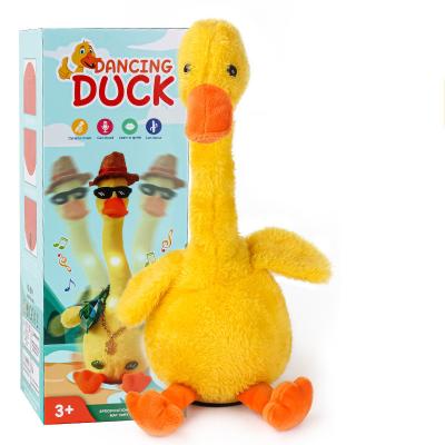 China Short Plush Soft Plush Talking Duck Toys Electric Repeat Rereading Plush Toys for sale