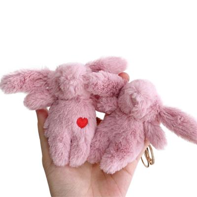 China Key Chain Plush Easter Bunny Rabbit Key Buckle New Design Soft Plush Teddy Bear Keyring for sale