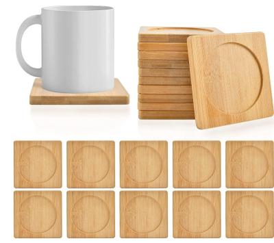 China Sustainable Manufacturers Hot Selling High Quality Square Durable Custom Coaster Sets Wooden Coaster for sale