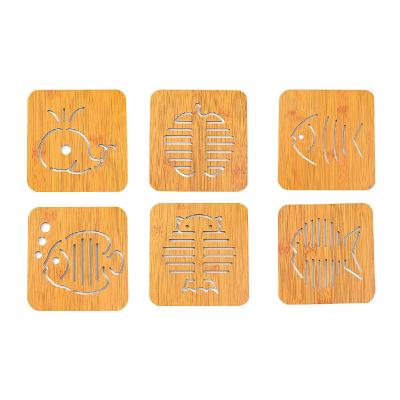 China Sustainable best selling durable custom tea cup coaster handcrafted wooden seater coaster for sale