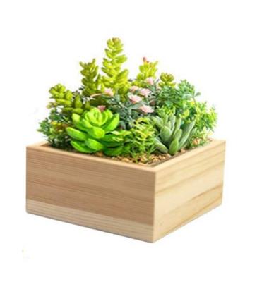 China Modern Succulent Plant Pot Wooden Box Zakka Sundries Storage Box for sale