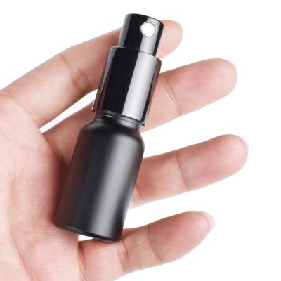 China Personal Packaging Black Personal Skin Care Glass Spray Mist Spray Bottle Small Clear Thin Cosmetic Bottles for sale