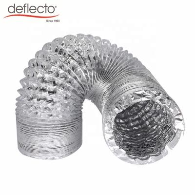 China With Fiberglass Cloth China Factory HVAC Dcut Aluminum Foil Fiberglass Added Air Duct Heat Insulation Flexible Exhaust Duct for sale