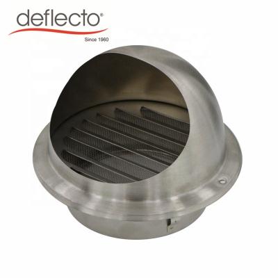 China With Mesh Wiredrawing Round Metal Air Exhale Hood Air Outlet 4 Inch 100mm Air Mouth for sale