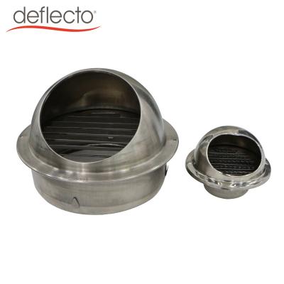 China Factory Price Wind Proof Deflecto 201 304 Round Stainless Steel Vent Hood External Wall Vent for sale