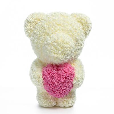 China Wholesale Foam Rose Bear PE/Foam Standing Flower Bear 55cm Bear For Girlfriend Gift for sale