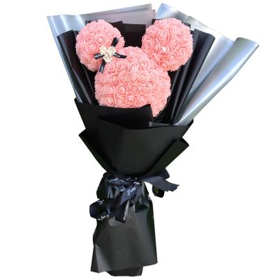 China Artificial Flowers Mickey Foam Rose Mickey Mouse Mickey Mouse Bouquet for Mother's Day for sale