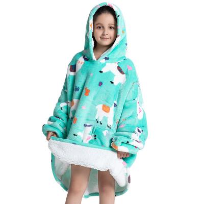 China Other New 2022 compound cold suit thickened out pajamas lazy TV blanket children's flannel lamb home for sale