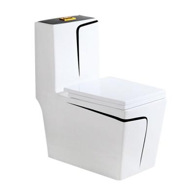 China China Modern High Quality One Piece Toilet Multicolor Ceramic Sanitary Square Shape Ceramic Siphonic Toilet for sale