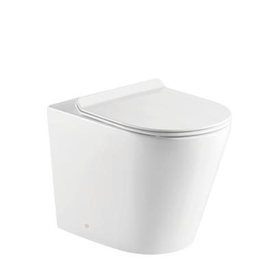 China High Quality Sanitary Ware Hidden Tank Bathroom Back To Wall Floor Standing Rimless Toilet for sale