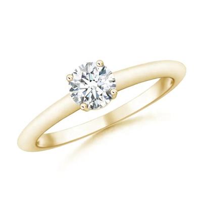 China Vintage Sherry Jewelry Custom Round Moissanite Solitaire Women Engagement Ring 18K Gold Ring for sale